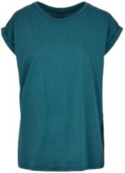 Build Your Brand Laza női póló felhajtott ujjakkal - Teal | L (BY021-1000314773)