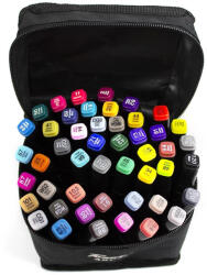  Kétvégű kreatív marker készlet, 48 klf. szín (EG10B11) - cartridge