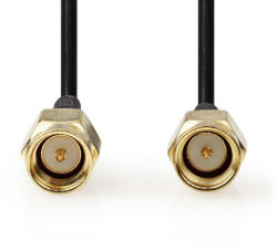 Nedis SMA antenna kábel SMA apa - SMA apa 1.0m, 50 Ohm, aranyozott, fekete - CSGL02000BK10