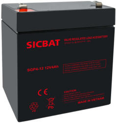 SICBAT SGP4-12 12V 4Ah ipari zárt ólomakkumulátor (SGP4-12/12V4AH)