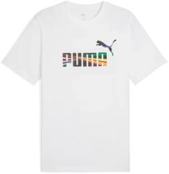 PUMA LOVE UNITED férfi póló, fehér-színes logó, S25 (68469902)