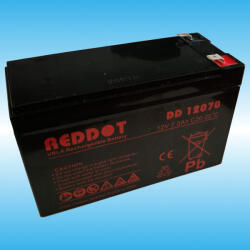 RedDot DD12070 12V 7Ah gondozásmentes AGM akkumulátor T2 (szünetmentes tápegységekbe) (DD12070)