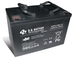 B. B. Battery 12V 100Ah HighRate Longlife Zárt gondozás mentes AGM akkumulátor (MPL100-12_I2) (MPL100-12_I2)