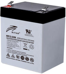 Ritar HR12-22W-F2 12V 5, 5Ah nagy áramú zárt ólomakkumulátor (HR12-22W-F2)