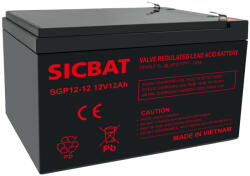 SICBAT SGP12-12 12V 12Ah ipari zárt ólomakkumulátor (SGP12-12/12V12AH)