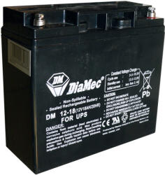 DIAMEC DM12-18 12V 18Ah zselés ólom akkumulátor gondozásmentes (DM12-18)