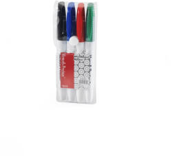  Táblamarker 3mm Kerek 4-es Klt Fekete Kék Piros Zöld Színek Mf936546 (mf936546round4)