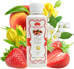  Parfum de rufe RED VELVET cu arome de Banana, Capsuna, Fructe rosii, Iasomie, Para, Piersica, Ylang Ylang, 200ml, 40 de spalari