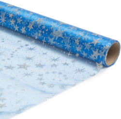 Family Karácsonyi asztalterítő futó - világoskék / ezüst - 180 x 28 cm (58200H) - kutyuneked