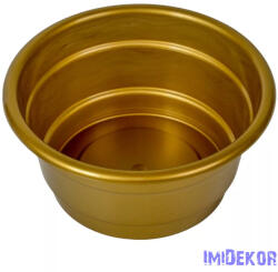 Műanyag tál kerek közepes D17cm M8cm - Arany
