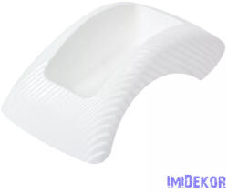  Műanyag domború tál mintás 33, 5x20x10cm - Fehér