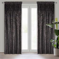 Takoy Draperie TULIA din catifea moale cu imprimeu metalic cu motivul frunzelor de bananier 135 x 270 cm-HF-431699
