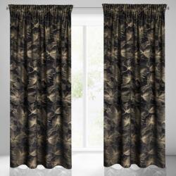 Takoy Draperie STELLA din catifea moale cu motiv floral auriu de 140 x 300 cm
