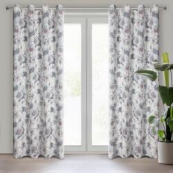 Takoy Draperie FRIDA în stil eco din material textil cu țesătură naturală lejeră și motiv floral 140 x 260 cm