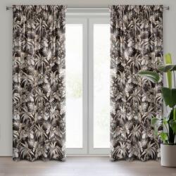 Takoy Draperie RODOS din catifea moale cu imprimeu al frunzelor exotice cu elemente argintii 140 x 270 cm