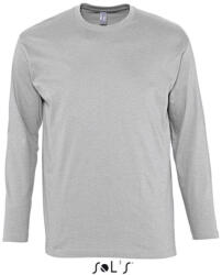 SOL'S Férfi MONARCH hosszú ujjú póló, SOL'S SO11420, Grey Melange-S (so11420gm-s)