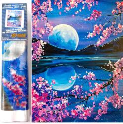 NORIMPEX - Puzzle Pictura cu diamante: Luna răsare 30x40cm - 1 - 39 piese