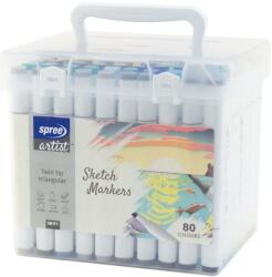 Spree Двувърхи маркери SPREE Art Sketch 80 цвята