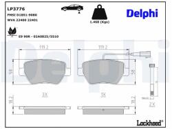 DELPHI Sada brzdových platničiek kotúčovej brzdy DELPHI LP3776 (LP3776)