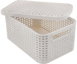Curver Cos rufe, 2 manere, capac, plastic, crem, 45x33x25 cm, Curver (2211387) - edanco