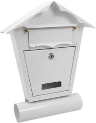 Damech Cutie postala, cu loc pentru ziar, alb, format B6, 29.5x7.5x37.5 cm, Damech (SD1TA) - edanco