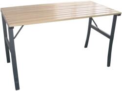 Chomik Masa gradina/terasa pentru exterior, lemn si otel, maro, 120x60x71 cm, Chomik (MEB6582) - edanco