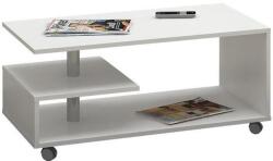 AKORD Masa de cafea, placa laminata, pe roti, alb, 90x51x40 cm, Vini (163713-AK) Masa de cafea