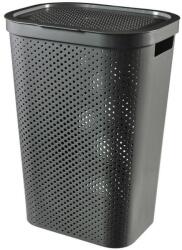 Curver Cos rufe, 2 manere, capac, plastic, antracit, 60 L, 44x35x60 cm, Infinity Recycled, Curver (2211414) - edanco