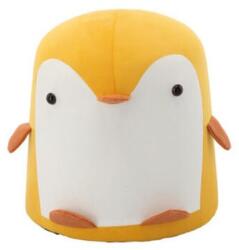 Chomik Taburet pentru copii, model pinguin, textil, lemn, galben si alb, max 50 kg, 28x34 cm, Chomik (PHO8830) - edanco