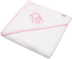 New Baby Prosop de băiţă pentru copii cu broderie şi glugă New Baby 80x80 alb cu elefant Prosop