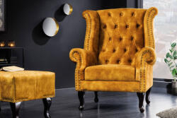 Chesterfield Design fotel Chesterfield mustársárga bársony