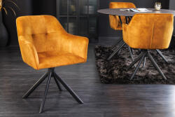 Galileo Design forgószék Galileo mustársárga bársony