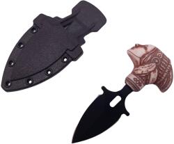 Depox Cutit tactic de vanatoare DEPOX®, Shaman Goddess, 8.5 cm, negru, teaca cu prindere curea (I261)