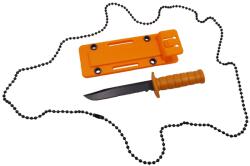 Depox Cutit tactic de vanatoare DEPOX®, Military Specialist, 10 cm, teaca cu lant inclusa, portocaliu (I265)