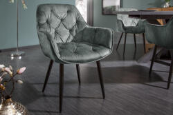 Garold Design szék Garold szürke-zöld bársony