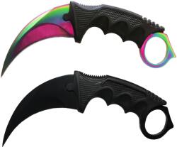 Depox Set Cutit Briceag Karambit CS: GO, Black, negru, plus teaca si snur + Cutit Briceag Karambit CS: GO, multicolor, fade, plus teaca si snur (C131 + C132)