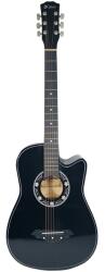 DEPOX Chitara clasica din lemn 95 cm, Cutaway Country Black (G199)