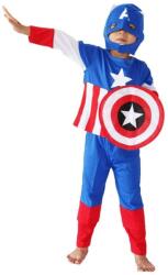 DEPOX Costum Captain America pentru copii, albastru, 110-120 cm, 5-7 ani (D17) Costum bal mascat copii