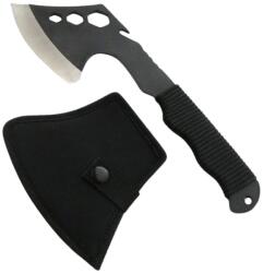 Depox Topor DEPOX®, Little Viking, otel inoxidabil, negru, 26 cm, teaca inclusa (G31)
