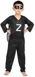 DEPOX Costum Zorro pentru copii, negru, 5-7 ani, 110-120 cm (F90-M) Costum bal mascat copii