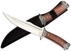 Depox Cutit de vanatoare DEPOX®, Elvish Legacy, otel inoxidabil, 31 cm, maro, teaca inclusa (I85)
