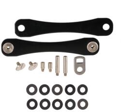 DEPOX Organizator chei, Compact Flex, tip breloc, ajustabil, Aluminiu, Negru (A117-3)