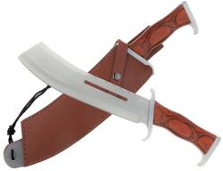 DEPOX Maceta de vanatoare DEPOX®, Last Blood, 40 cm, otel inoxidabil, maro, teaca piele inclusa (I197)