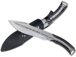 Depox Cutit de vanatoare DEPOX®, Comando Friend, 33 cm, otel inoxidabil, argintiu, teaca piele inclusa (I5)