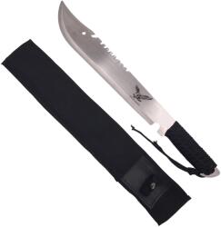 DEPOX Maceta de vanatoare DEPOX, Eagle Knife, 49.5 cm, otel inoxidabil, argintiu, teaca inclusa (H22)