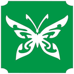  5x5 cm-es Csillám tetoválás sablon - Lepke 378