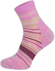 COMODO LIGHTWEIGHT OUTDOOR STRIPS Merinó gyapjú túrazokni - Pink
