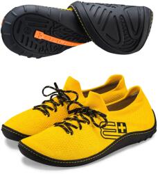 BRUBECK BAREFOOT 25' Férfi merinó gyapjú mezítlábas cipő - Sárga / Fekete - t-active