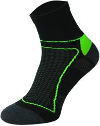 COMODO BIKE PERFORMANCE Drytex ezüstionos kerékpáros zokni - Fekete / Neonzöld