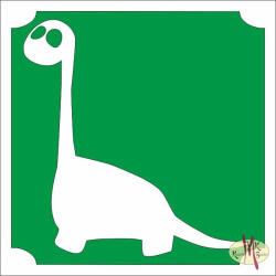  5x5 cm-es Csillámtetoválás sablon - Dino 435